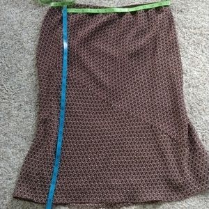 Skirt brown & cream size 10 business casual